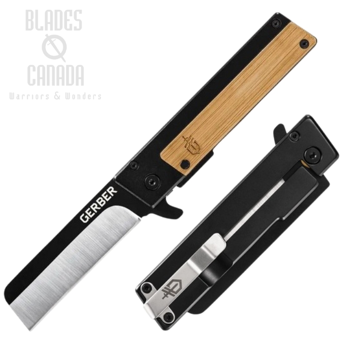 (image for) Gerber Quadrant Framelock Folding Knife, Bamboo Inlay, G1702